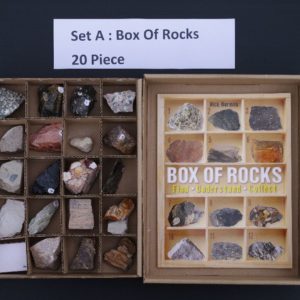 Set A - Box of Rocks - A basic rock set with book and magnifier
